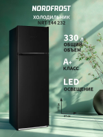Холодильник NordFrost NRT 144 232, черный матовый