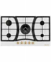 Варочная поверхность газовая Kuppersberg FS 903 W Bronze, белый/бронза/эмаль