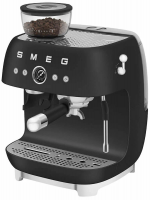 Кофеварка рожковая с встроенной кофемолкой Smeg EGF03BLMEU, черный