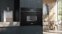 Встраиваемый паровой шкаф Siemens CD714GXB1, черный