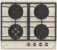 Газовая варочная панель Korting HGG 6911 CTRB, бежевый/закаленное стекло