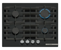 Варочная поверхность газовая Bosch PPP6A6I40, черный/закаленное стекло