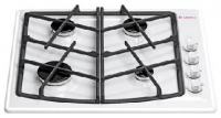 Газовая варочная панель GEFEST CH 1211, 4 конфорки, белая эмаль, независимая установка