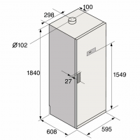 Сушильный шкаф Asko DC7784V.G, черный графит, тип сушки вентилируемая