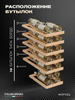 Винный шкаф Meyvel MV19BIG-KBT1, 19 бутылок, черный
