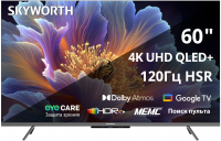 Телевизор QLED Skyworth 60Q66H, Android TV, черный/серебристый