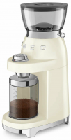 Кофемолка Smeg CGF03CREU, количество степеней помола 15, кремовый