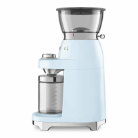 Кофемолка Smeg CGF03PBEU, регулировка степени помола, пастельный голубой
