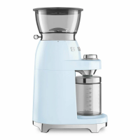Кофемолка Smeg CGF03PBEU, регулировка степени помола, пастельный голубой