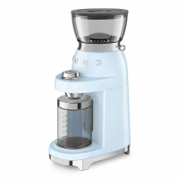 Кофемолка Smeg CGF03PBEU, регулировка степени помола, пастельный голубой