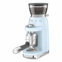 Кофемолка Smeg CGF03PBEU, регулировка степени помола, пастельный голубой