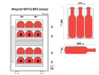 Винный шкаф Meyvel MV12-SF2 (easy), черный