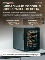 Винный шкаф Meyvel MV12-TBF1, черный