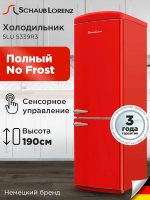Холодильник Schaub Lorenz SLU S339R3, No Frost Multi Cooling, ретро, красный