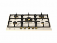 Газовая варочная панель Bertazzoni P755CHERAG Heritage, слоновая кость, золотой