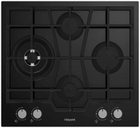 Газовая варочная панель Hotpoint HG 62FD/BK 59 см, 4 конфорки электроподжиг газконтроль, черный