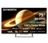 Телевизор LED Skyworth 75X67H NEXO, Mini-LED, Smart TV (Google TV) 4K Ultra HD, 120Hz, черный/серый
