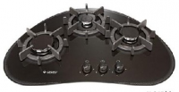 Газовая варочная панель GEFEST CH 2120, 3 конфорки, закаленное стекло, черный