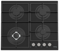 Газовая варочная панель Korting HGG 6734 CTN, черный/закаленное стекло