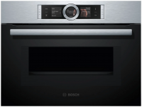 Компактный электрический духовой шкаф с СВЧ Bosch CMG656BS1, нержавеющая сталь