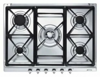 Газовая варочная панель Smeg SE70SGH-5, нержавеющая сталь
