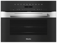 Электрический духовой шкаф с СВЧ Miele H 7240 BM EDST/CLST, черный/серебристый