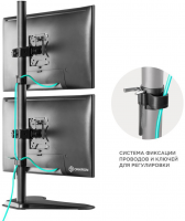 Кронштейн для мониторов Onkron D208FS черный 13"-32" макс.16кг настольный поворот и наклон