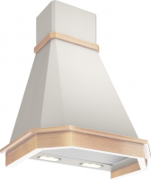 Вытяжка каминная Elikor Камин Грань 90П-650-П3Л бежевый/дуб неокрашенный управление: ползунковое