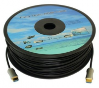 Кабель аудио-видео Fiber Optic HDMI (m)/HDMI (m) 25м. Позолоченные контакты черный