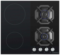 Комбинированная панель Maunfeld EEHG.642VC.2CB/KG,черный