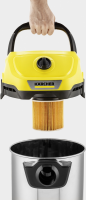 Строительный пылесос Karcher WD 3 S V-17/4/20 1000Вт (уборка: сухая/сбор воды) желтый