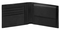 Кошелек мужской Piquadro Black Square PU257B3R/N черный натур.кожа