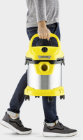 Пылесос профессиональный Karcher WD 2 Plus S V-15/4/18 (1.628-050.0) желтый/черный/серебристый