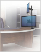 Кронштейн для мониторов ЖК Kromax OFFICE-5 серый 15"-32" макс.12кг настольный поворот и наклон