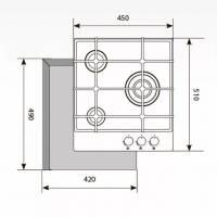 Газовая варочная панель LEX GVG 431 WH (белый)