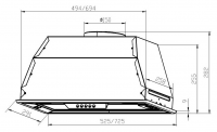 Вытяжка встраиваемая Lex GS Bloc P 600 IX