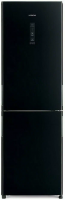 Холодильник Hitachi R-BG 410 PUC6X GBK, черный/стекло
