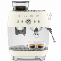 Кофеварка рожковая с встроенной кофемолкой Smeg EGF03CREU, бежевый