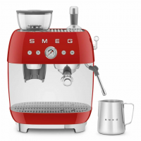 Кофеварка рожковая с встроенной кофемолкой Smeg EGF03RDEU, красный