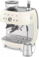 Кофеварка рожковая с встроенной кофемолкой Smeg EGF03CREU, бежевый