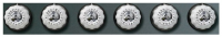 Набор ручек для варочных поверхностей SWAROVSKI Smeg MP700BSL (6 шт.)