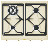 Газовая варочная панель Smeg SRV864POGH, бежевый