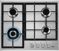 Варочная поверхность газовая AEG HGB64420SM, нержавеющая сталь (Италия)