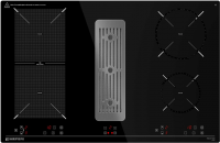 Индукционная варочная панель с вытяжкой MEFERI XSMART35IX ULTRA, черный