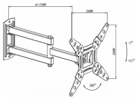 Кронштейн для телевизора Aspect Line-14, черный