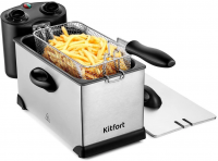 Фритюрница Kitfort KT-4052 2000Вт, серебристый/черный