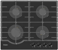 Газовая варочная панель Haier HHX-G64RNLB, черный/стекло