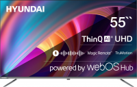 Телевизор LED Hyundai H-LED55BU7100, Smart TV, серый