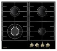 Газовая варочная панель GRAUDE GSK 60.1, 4 конфорки, электроподжиг, поворотные переключатели