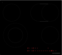 Электрическая варочная панель Kuppersberg ECS 624, черный